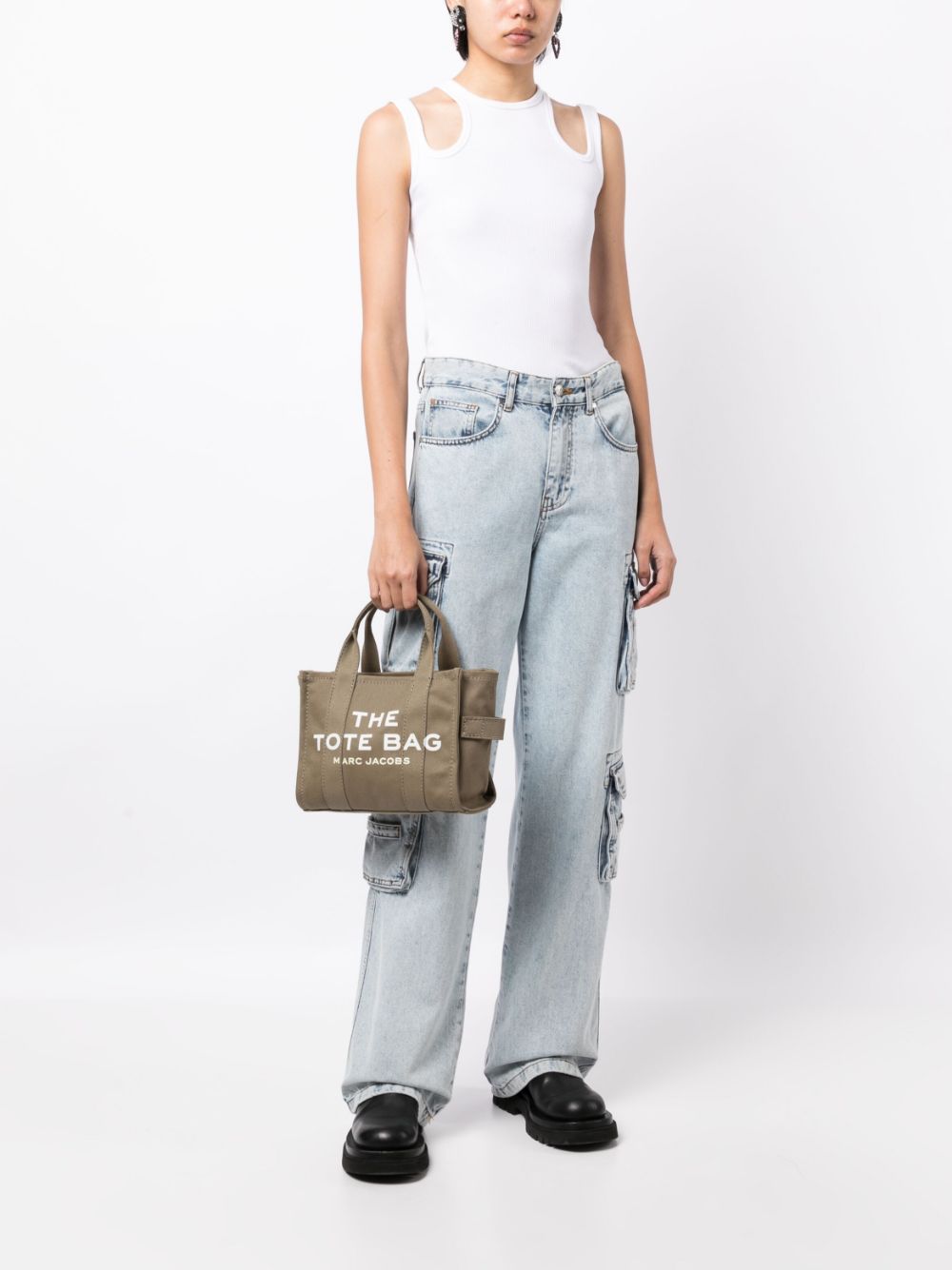 Marc Jacobs The Small shopper met logoprint - Bruin