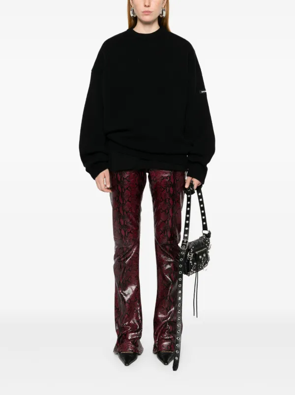 Balenciaga logo-patch Sweater | Black | FARFETCH