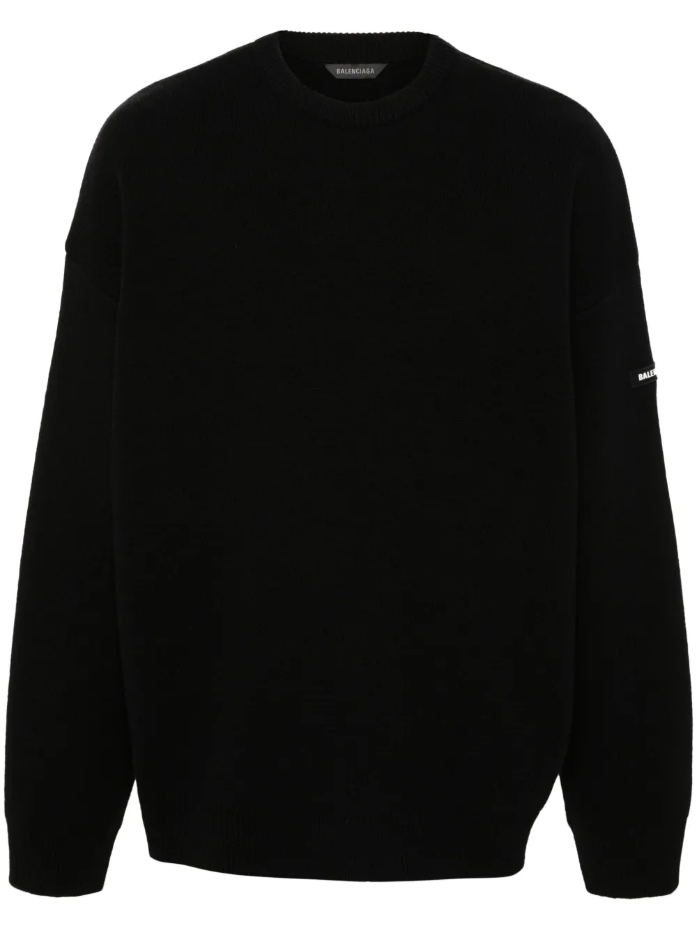 Balenciaga logo-patch sweater | Black | Image 1