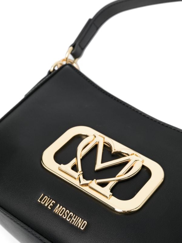 Love Moschino logo plaque faux leather Shoulder Bag Farfetch