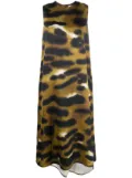 Christian Wijnants Dala tiger-print midi dress - Brown