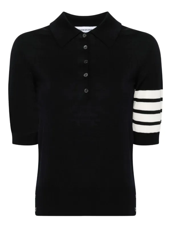 Thom Browne ファインニット ポロシャツ | ブルー | FARFETCH JP