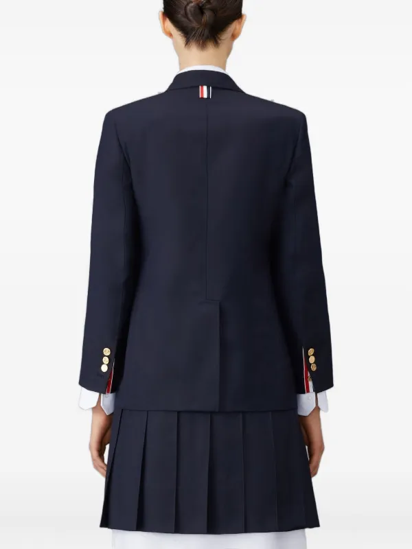 Thom Browne - Twill Sack Sport Coat - 42 - Blue - Female Thom Browne - Twill Sack Sport Coat - 42 - Blue - Female