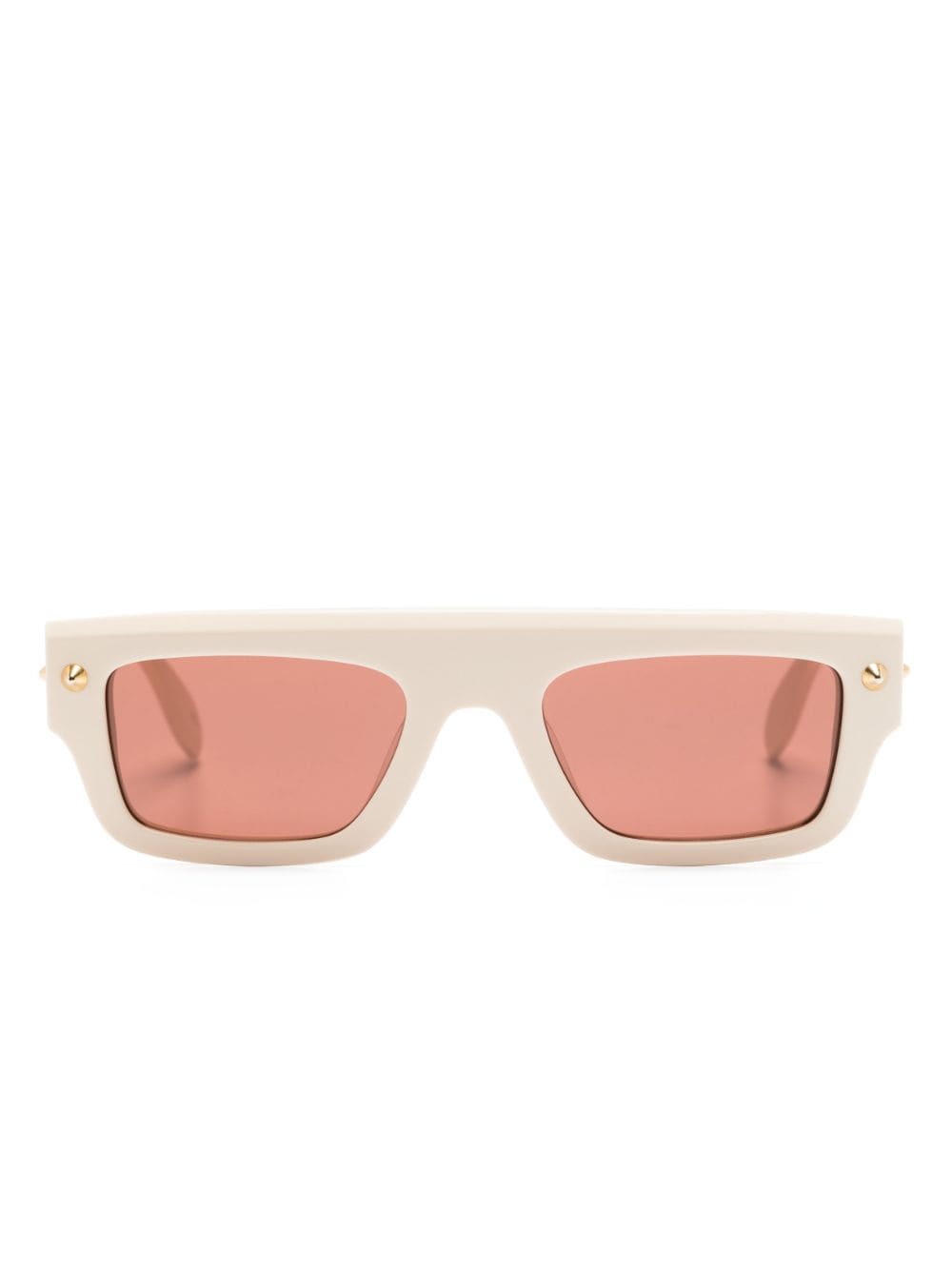 Alexander Mcqueen Square-frame Tinted Sunglasses In White