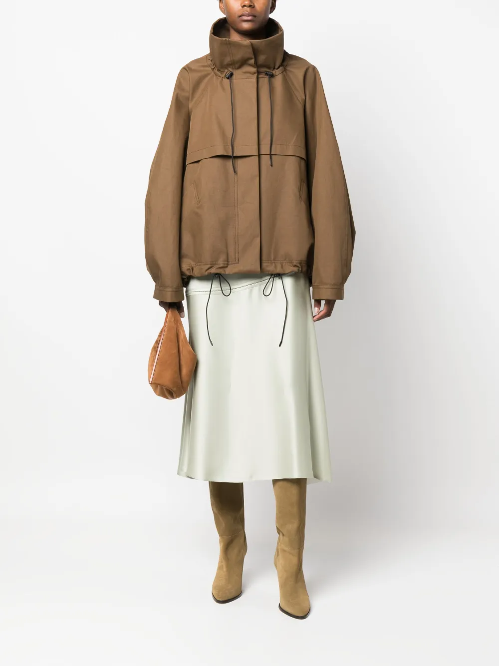 Christian Wijnants Jonis funnel-neck parka - Bruin