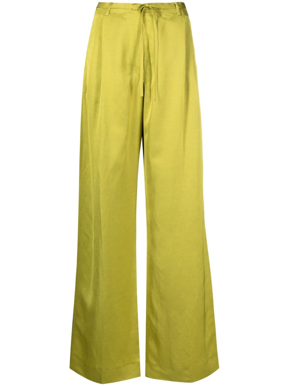 Christian Wijnants Linen-blend Trousers In Green