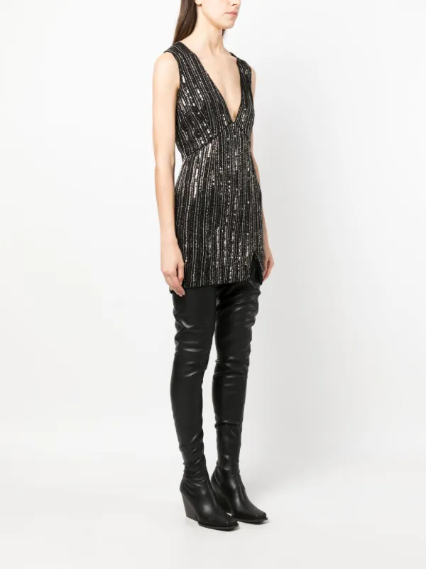 セール中★patrizia pepe スパンコール ミニドレス ワンピース Patrizia Pepe スパンコール ミニドレス | ブラック | FARFETCH JP