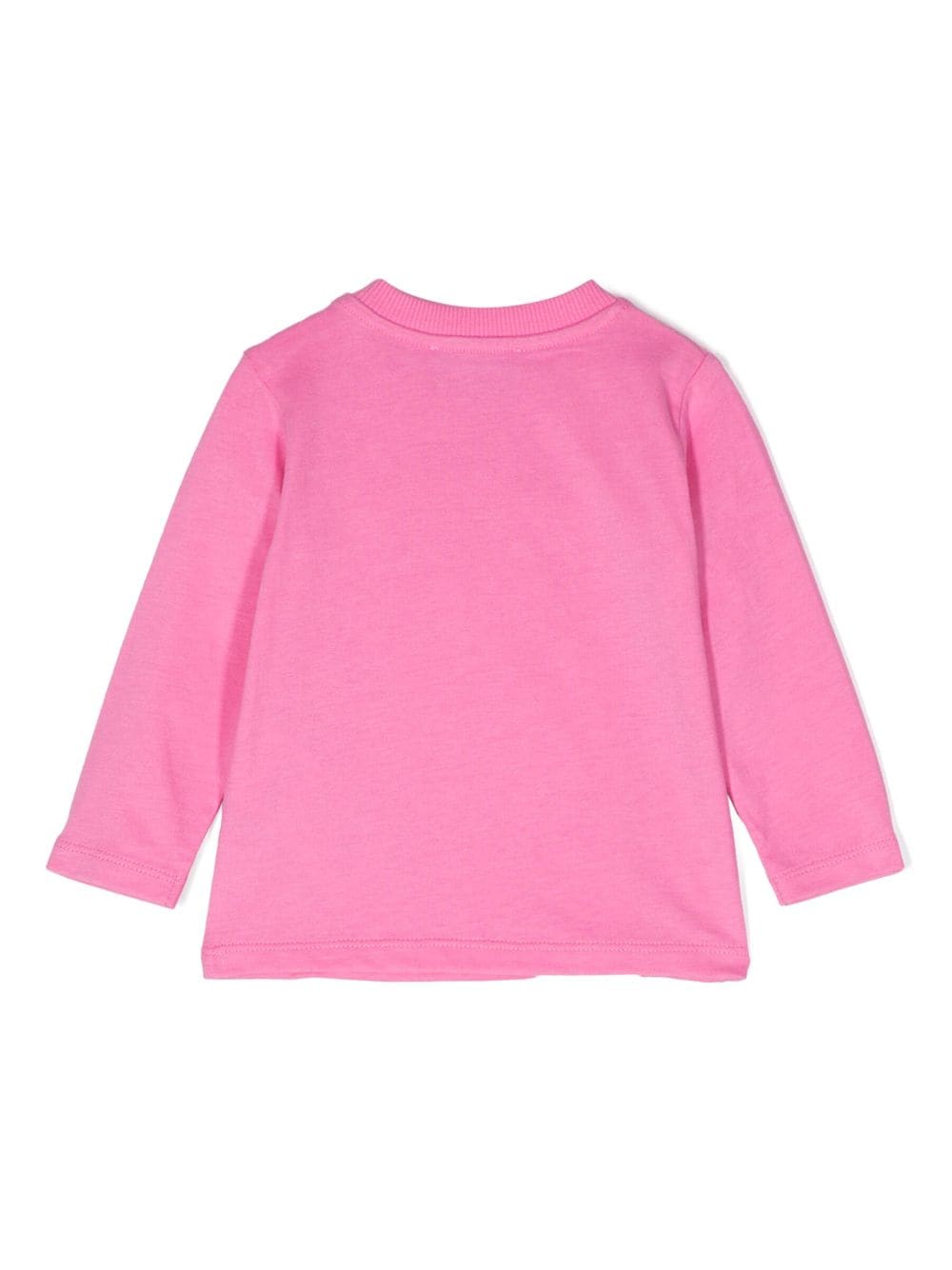 Shop Moschino Logo-print Cotton Sweatshirt In Pink