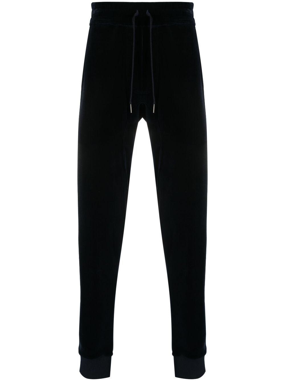 TOM FORD drawstring velvet track pants - Blue