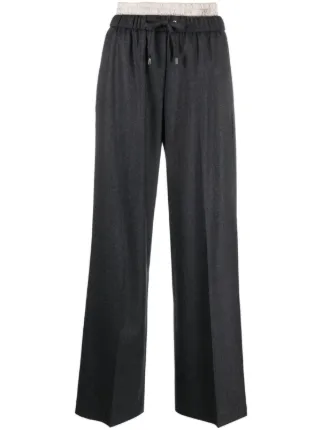Brunello Cucinelli double-waist Drawstring Trousers - Farfetch