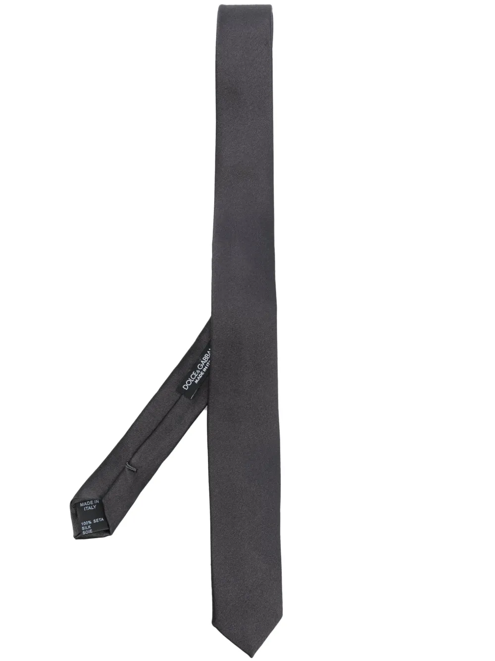 Dolce & Gabbana pointed-tip silk tie | Black | Image 1