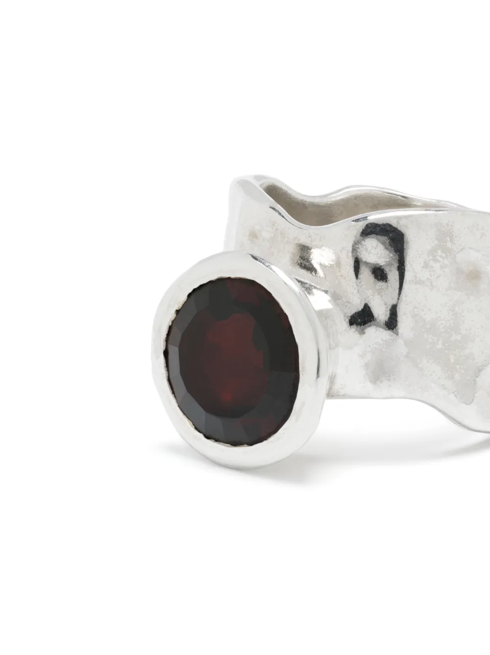 Image 3 of Rosa Maria Anello in argento sterling con granato