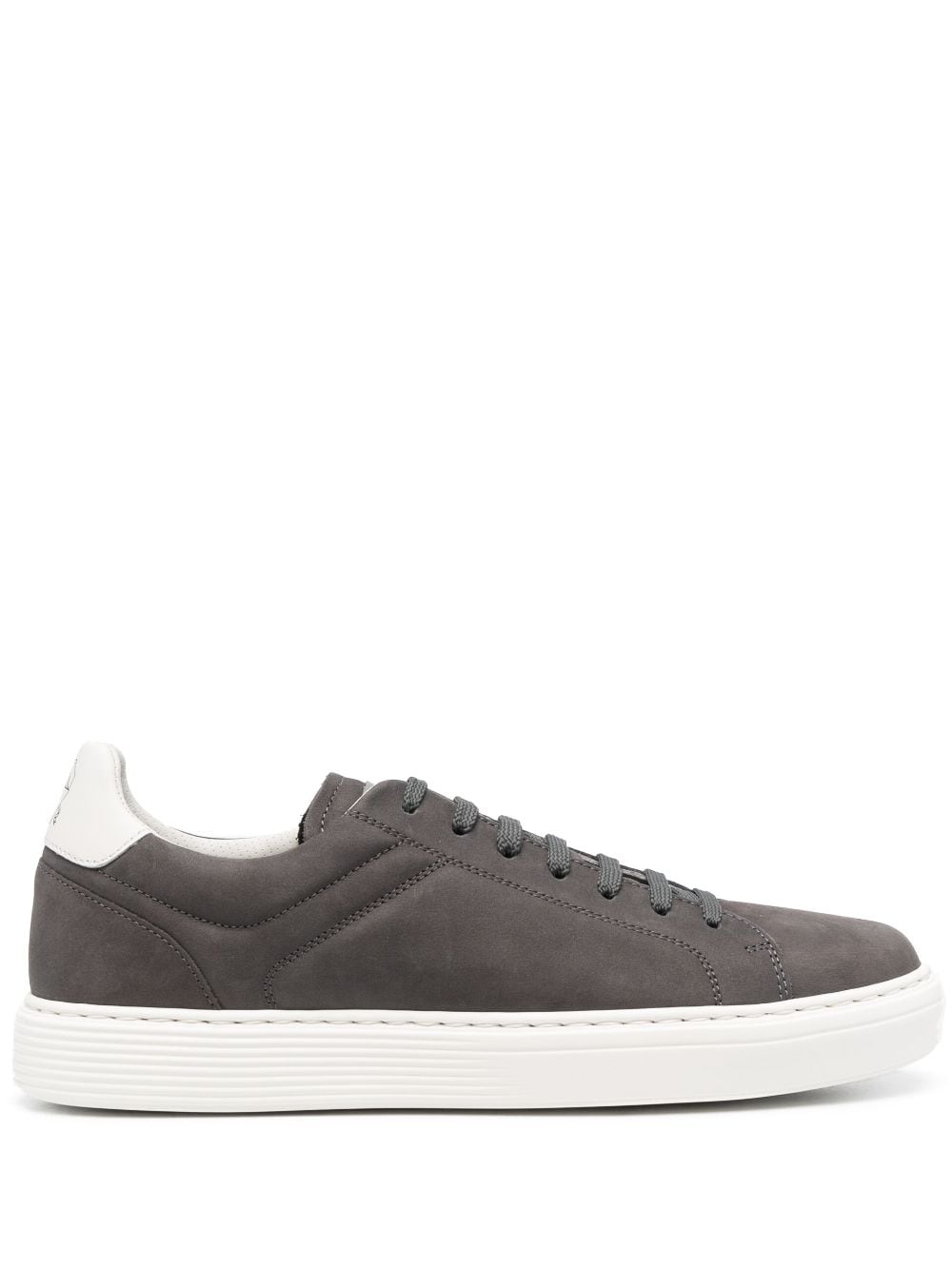 nubuck-leather low-top sneakers