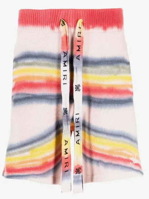 AMIRI rainbow tie-dye track shorts