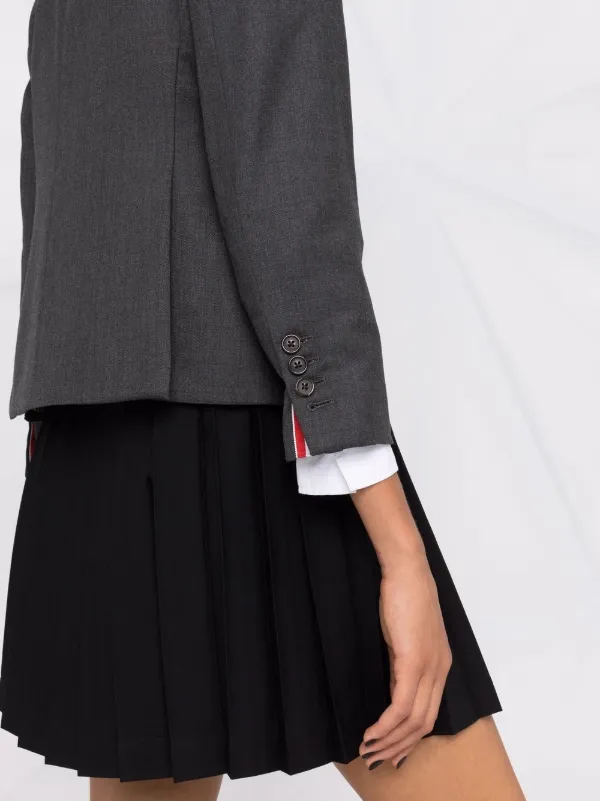 Thom Browne Cropped single-breasted Blazer | Grey | FARFETCH CA
