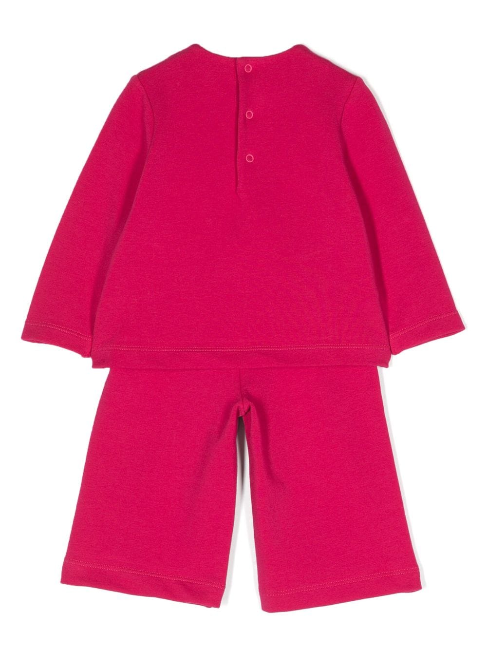 Il Gufo floral-appliqué tracksuit set - Roze