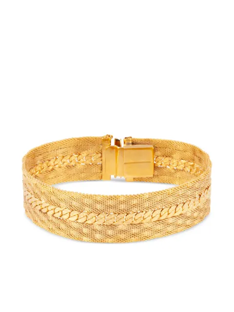 Susan Caplan Vintage 1990s rope-detail mesh bracelet