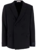 Valentino Garavani wool double-breasted blazer - Blue