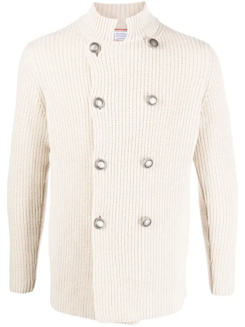 Brunello Cucinelli double-breasted wool-cashmere cardigan
