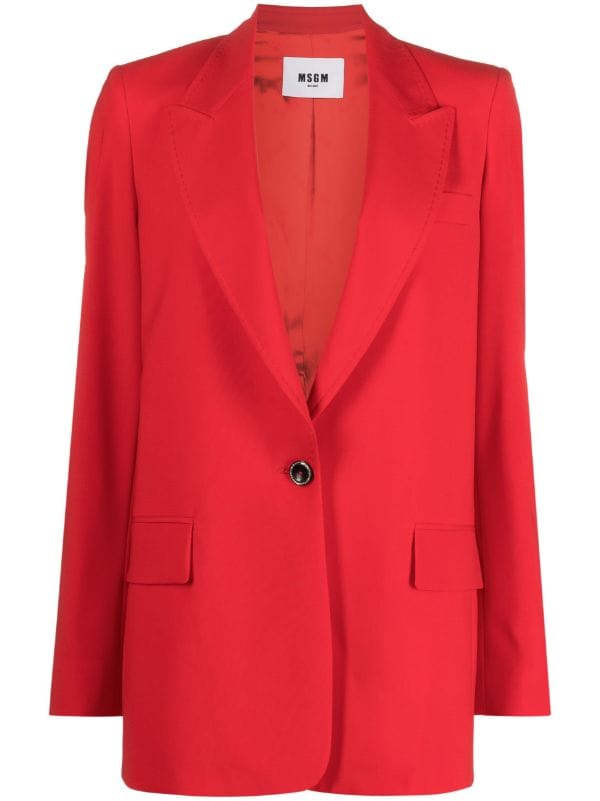 Red sale tailored blazer