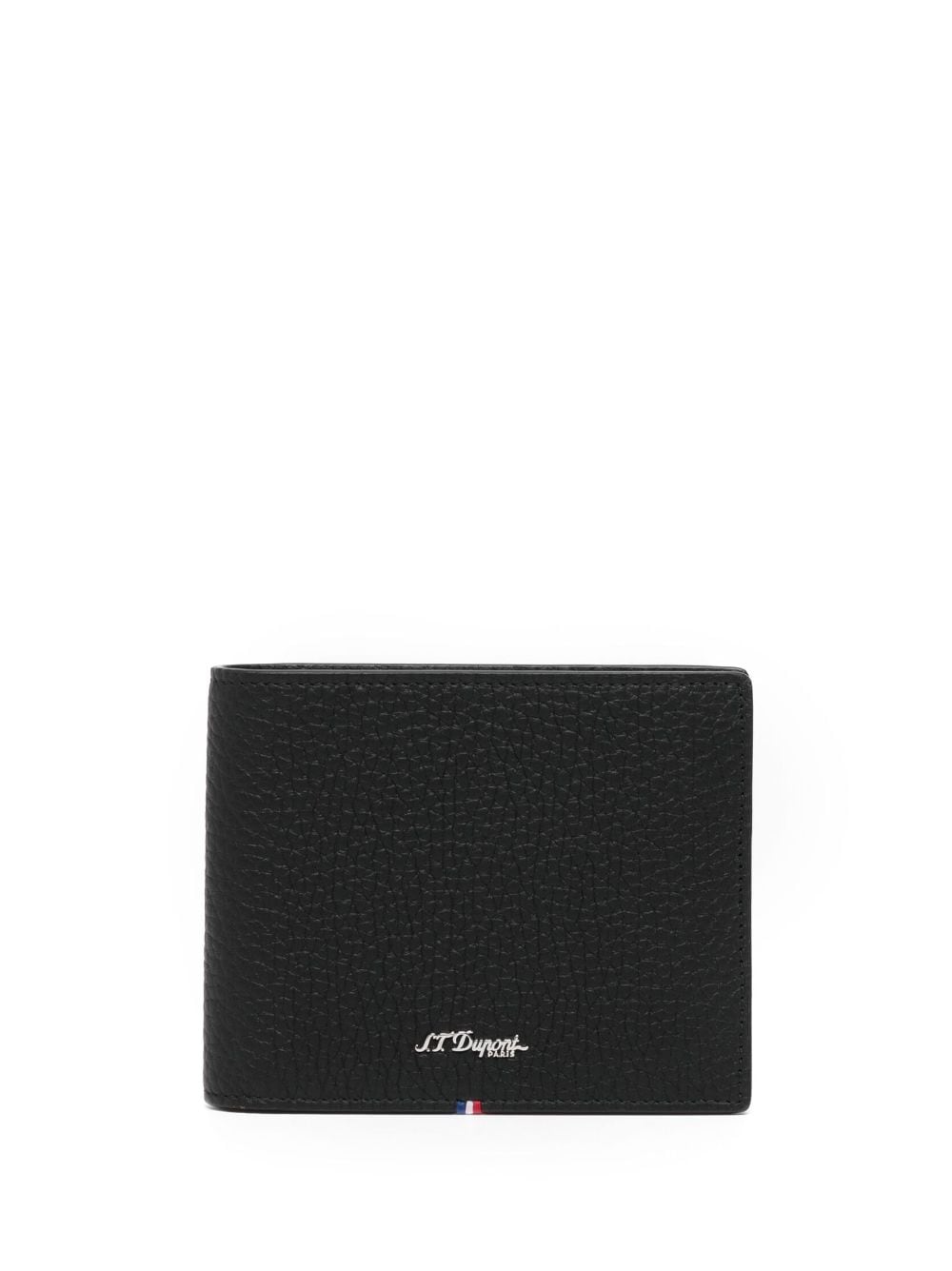 S.t. Dupont Logo-lettering Leather Bi-fold Wallet In Black