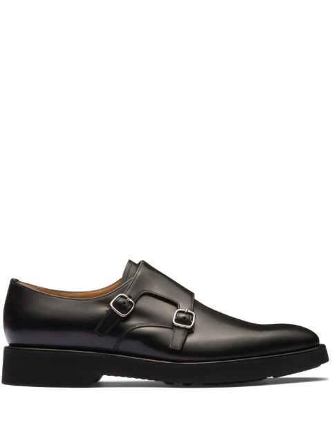 Church's double-buckle leather monk shoes