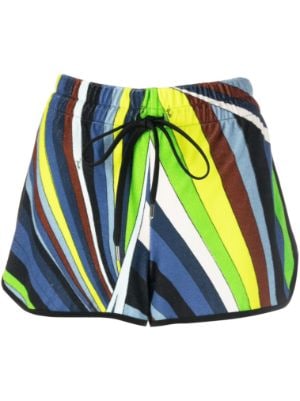 Emilio Pucci 3ETT01 3E979 GRAPHIC-PRINT COTTON Shorts Multicolor
