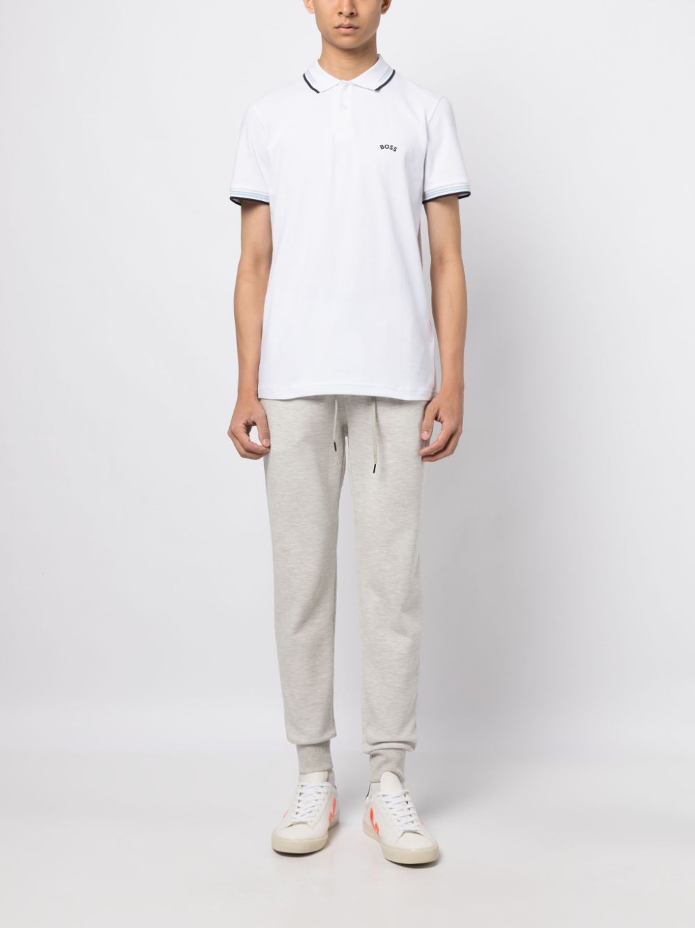 BOSS Paul cotton polo shirt - White