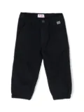 Il Gufo logo-patch elasticated-waist trousers - Blue