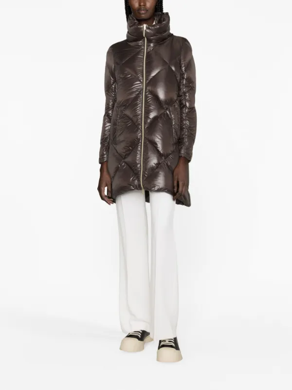 Herno ジップアップ ダウンコート | ブラウン | FARFETCH JP Herno ジップアップ ダウンコート | ブラウン | FARFETCH JP