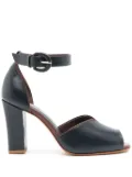 Sarah Chofakian Lorraine 75mm leather sandals - Blue