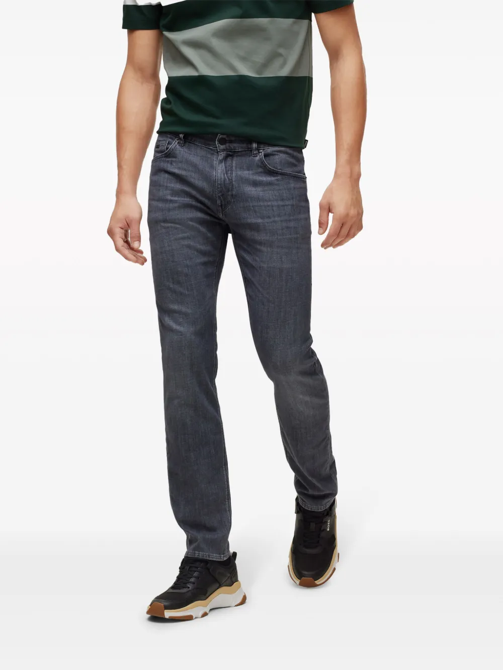 BOSS Mid waist skinny jeans Grijs