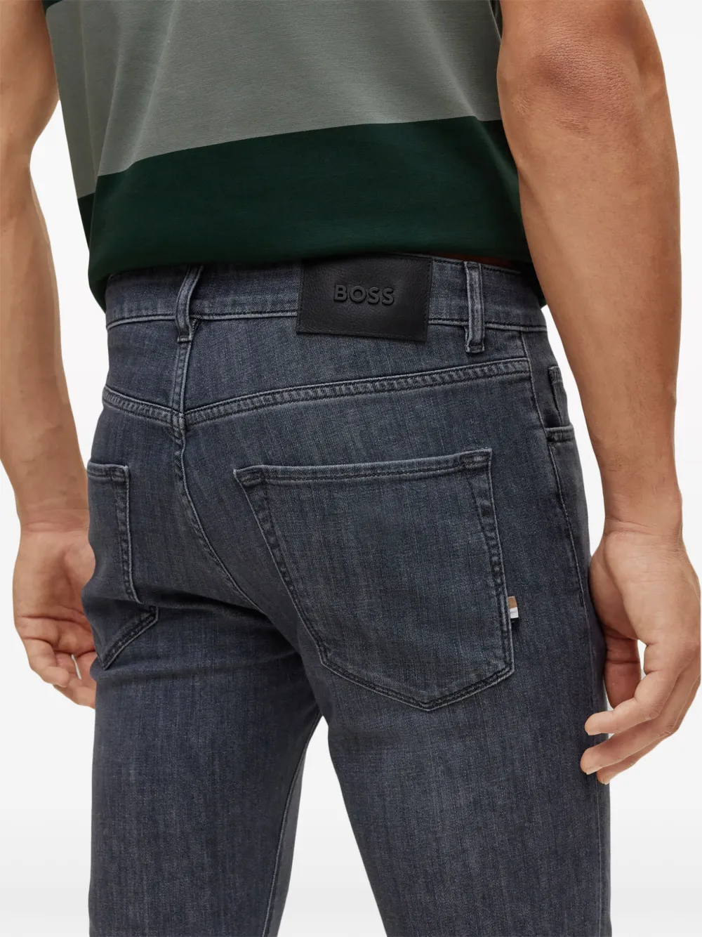 BOSS Mid waist skinny jeans Grijs