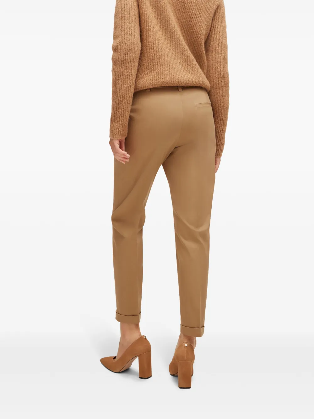 BOSS Straight broek Bruin