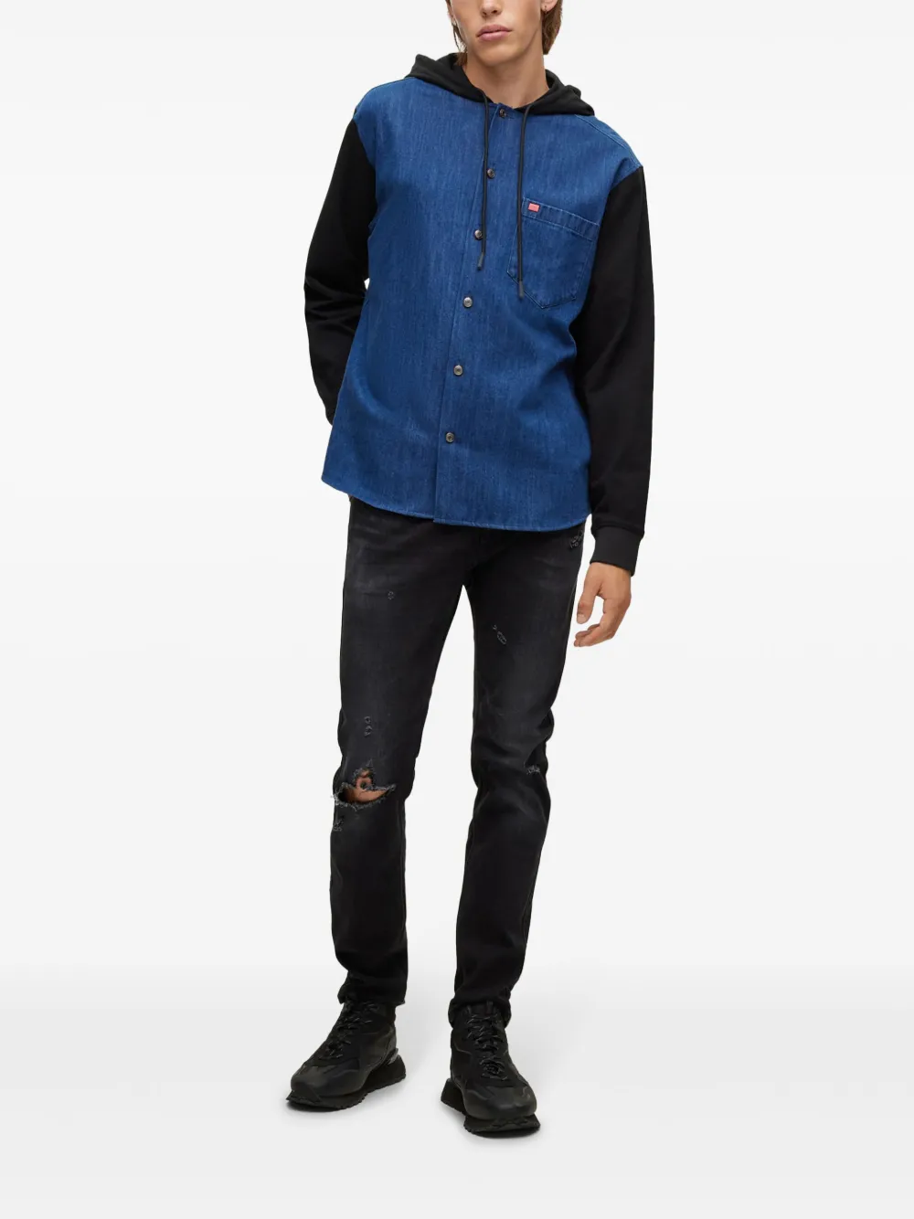 HUGO Camisa com capuz e recortes | Image 2