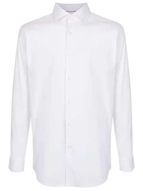 BOSS Camisa Hank com colarinho francês