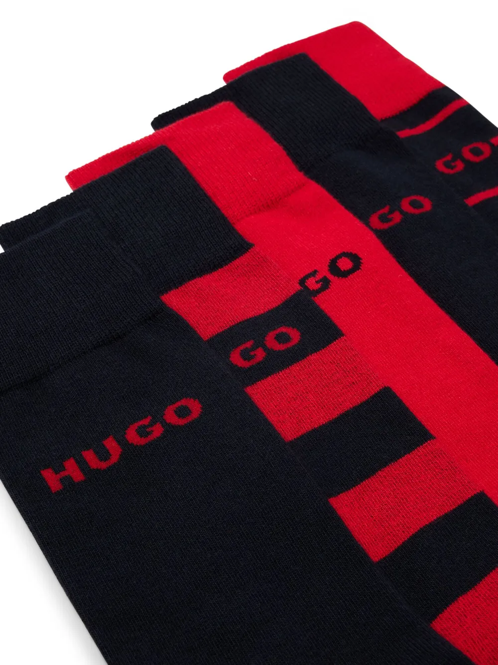 HUGO Kit 5 pares de meias com logo intarsia | Image 2