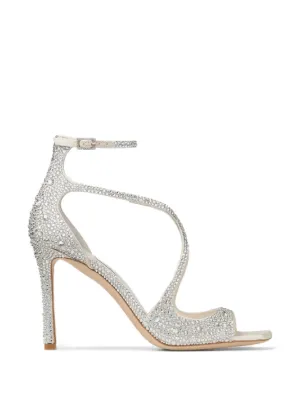 JIMMY CHOO ジミーチュウ サンダル ビジュー シルバー エスパドリーユ Jimmy Choo Sacora 100 サンダル 通販 - FARFETCH
