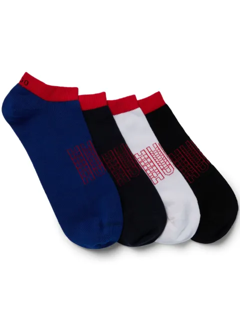 HUGO Kit 5 pares de meias com logo intarsia