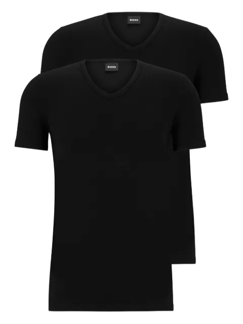 BOSS Kit 2 camisetas de algodão com gola V