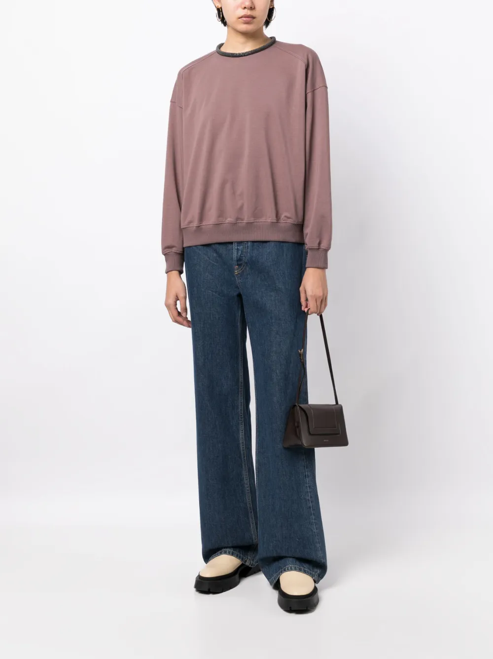 Brunello Cucinelli Sweater met ronde hals - Roze