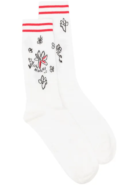 Marni 图案嵌花罗纹针织袜