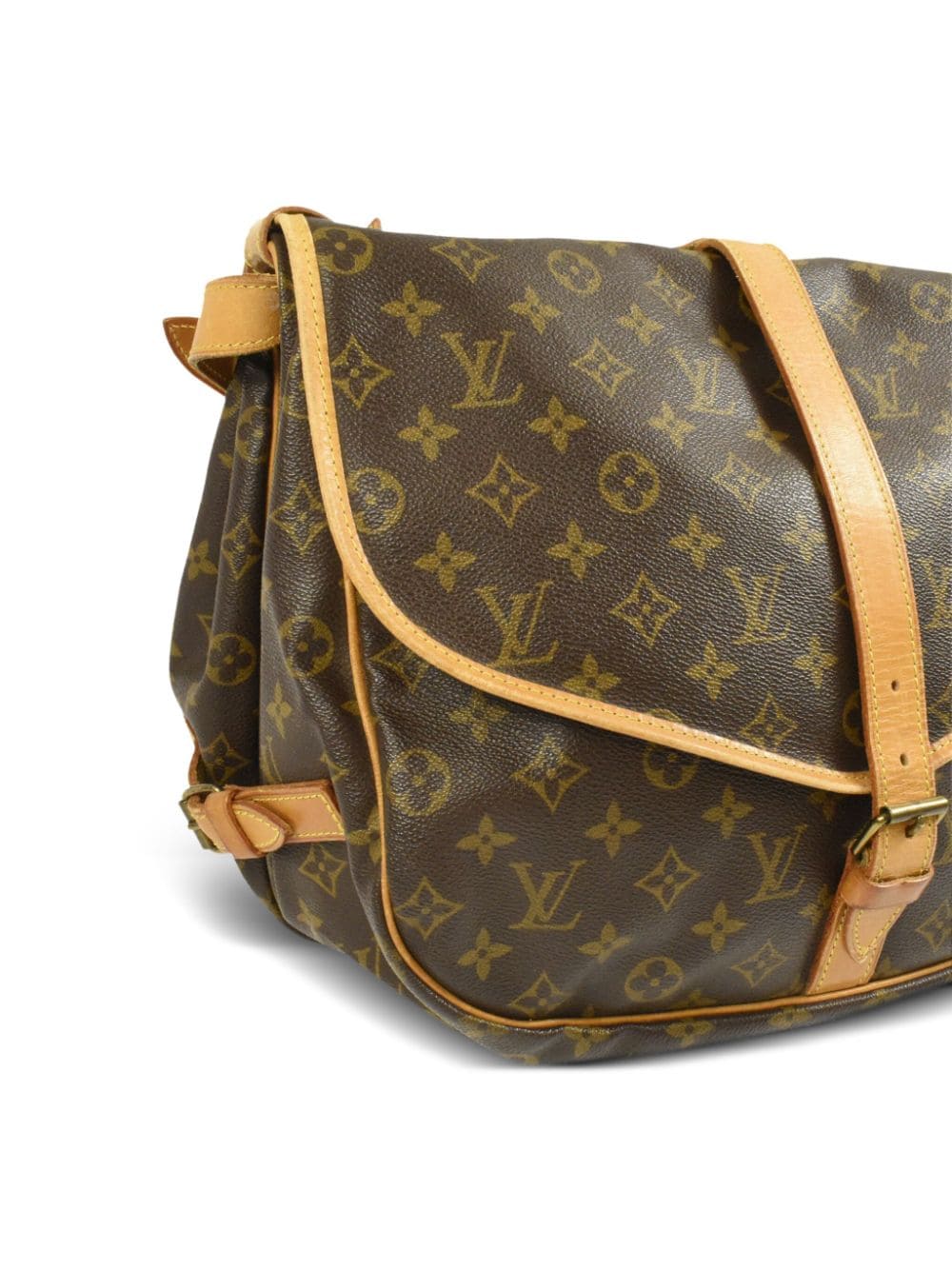 Brown Louis Vuitton Monogram Saumur 35 Crossbody Bag