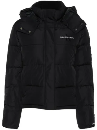 【 】 ★CKJクロップドシェルパジャケット★送料無料 Calvin Klein Jeans クロップド パデッドジャケット | ブラック