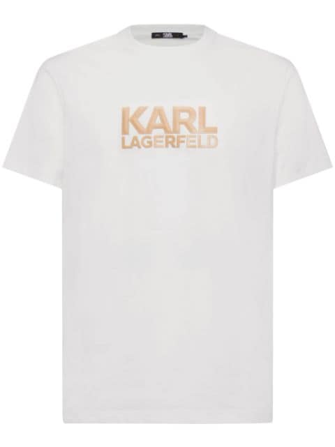 Karl Lagerfeld logo-embossed cotton T-shirt