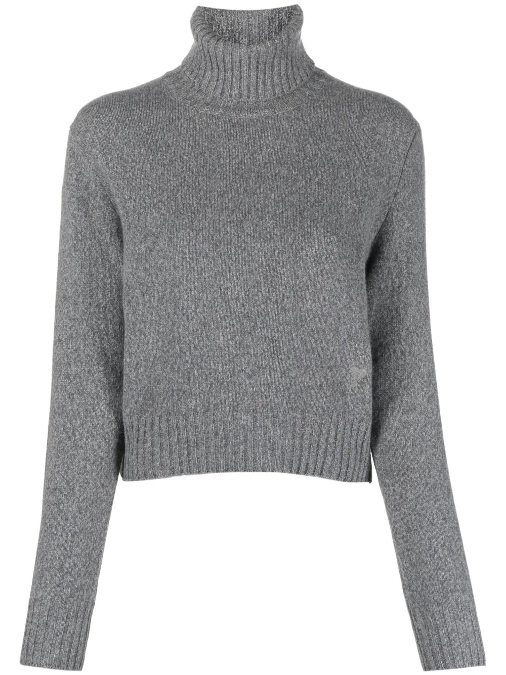 Ami Alexandre Mattiussi Ami De Coeur Mélange-effect Jumper In Grey