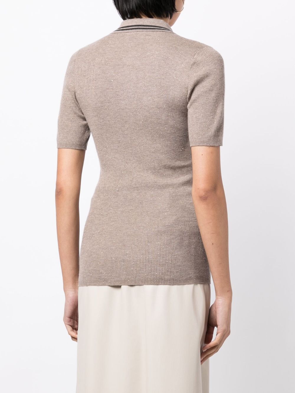 Where to get cheap Brunello Cucinelli short-sleeve knitted polo shirt Women