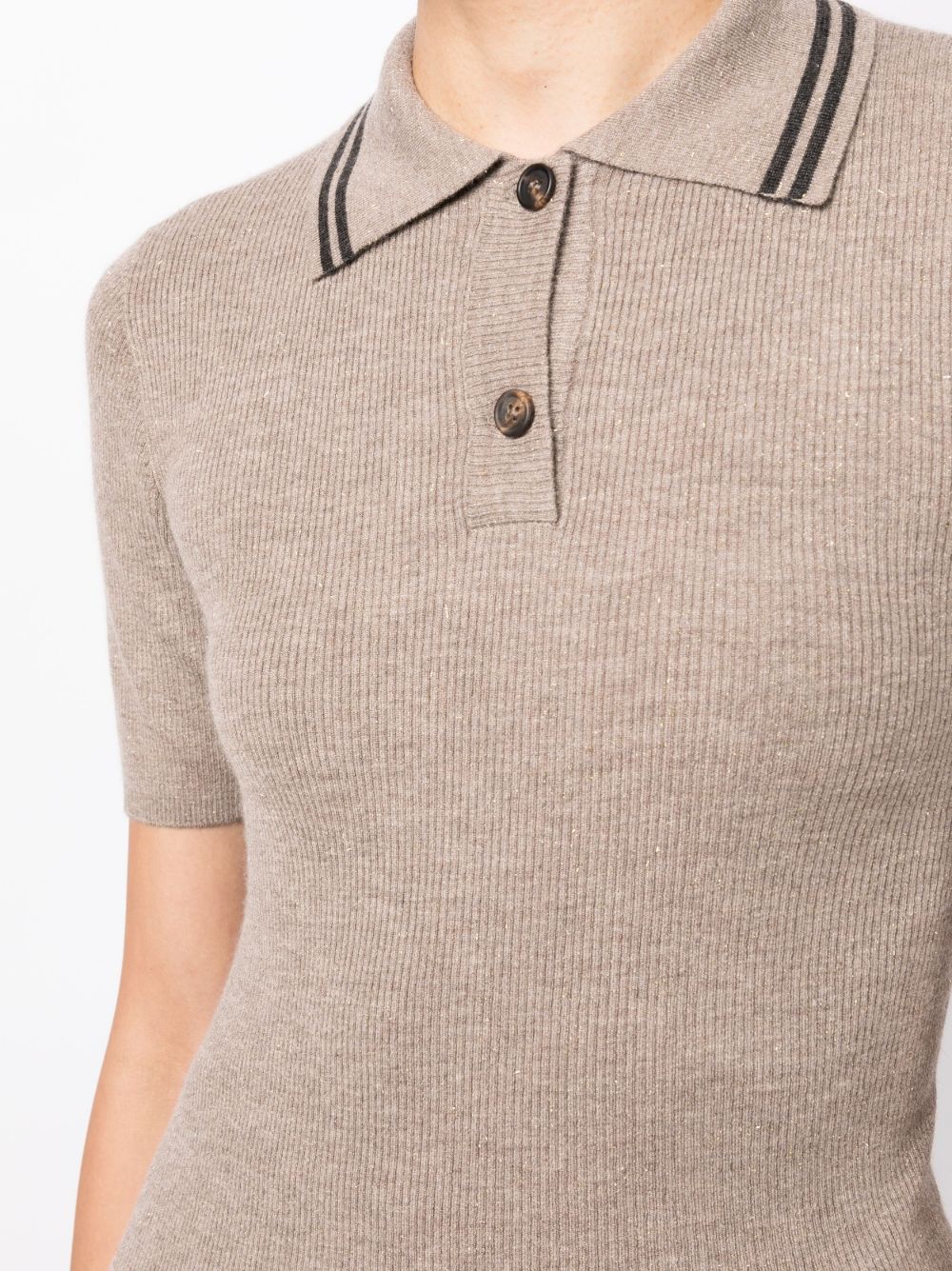 Where to get cheap Brunello Cucinelli short-sleeve knitted polo shirt Women