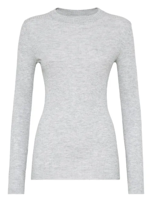 Pull à col rond et effet scintillé - Brunello Cucinelli - Modalova