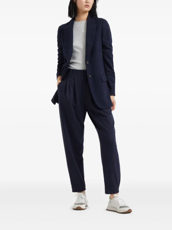 Brunello Cucinelli ラウンドネック ニットトップ | グレー | FARFETCH JP